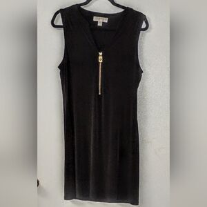 Classy Michael Kors Black Dress with Gold Accents